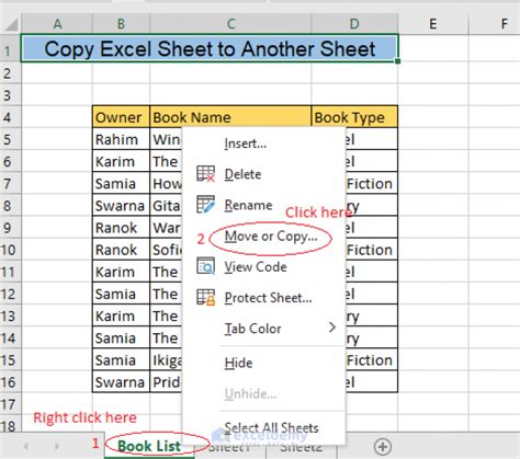 how to copy sheet 1 to sheet 2 in excel