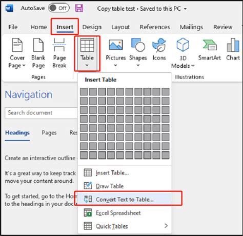 how to copy table data from pdf to word