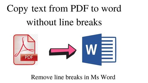 how to copy text from pdf to word without line breaks