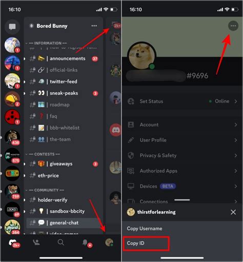 how to copy text on discord