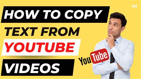 how to copy text on youtube mobile