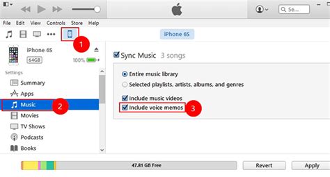 how to copy voice memos from iphone to pc with itunes