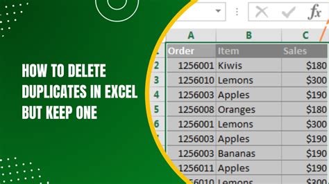 how to count and delete duplicates in excel