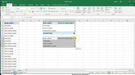 how to count categorical variables in excel