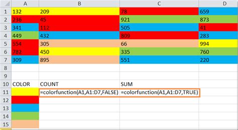 how to count cells based on background color in excel