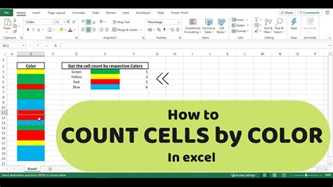 how to count cells based on color in excel