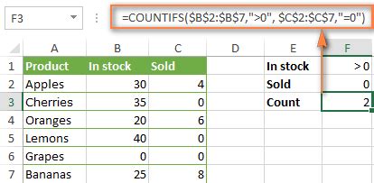 how to count cells in excel with multiple criteria