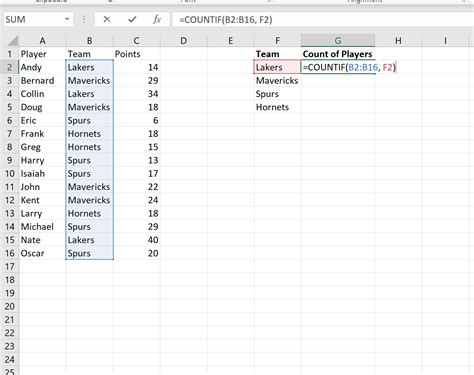 how to count groups in excel