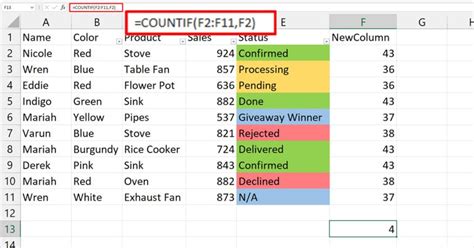 how to count highlighted cells in excel using countif