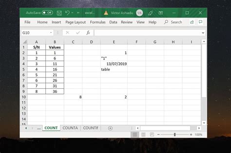 how to count number of persons in excel