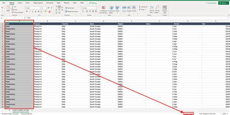 how to count number of rows in excel spreadsheet