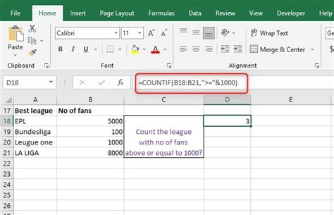 how to count per category in excel