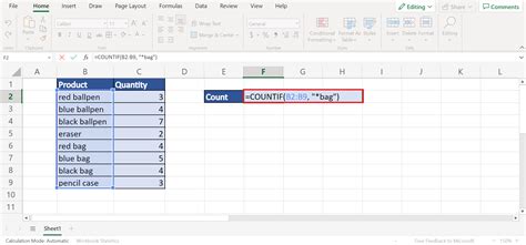 how to count same names in excel column