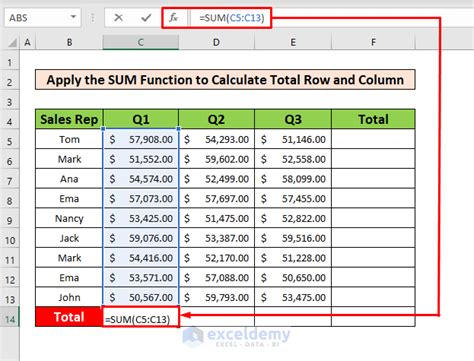 how to count total values in excel column