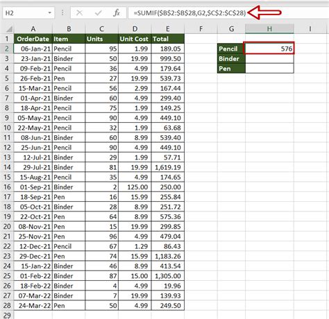 how to count values in excel based on another column