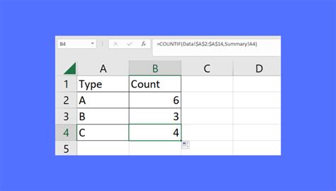 how to count values in excel from another sheet