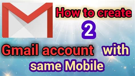how to create 2 gmail account in mobile
