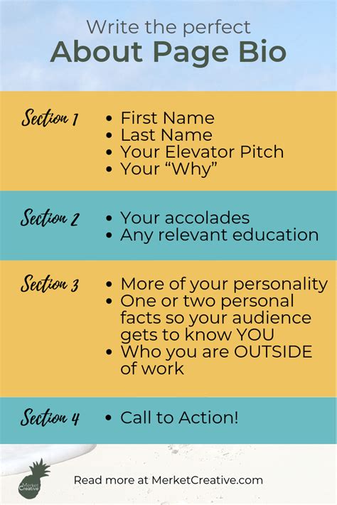 how to create a bio for a website