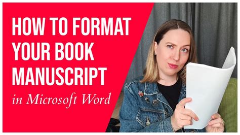 how to create a book manuscript in microsoft word