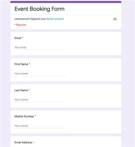 how to create a booking form in word