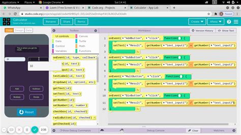 how to create a calculator in code org