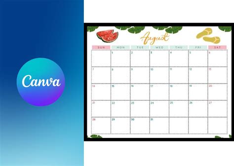 how to create a calendar in canva