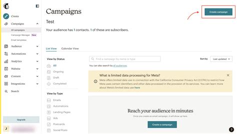 how to create a campaign in mailchimp