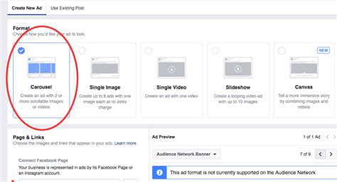 how to create a carousel ad on facebook
