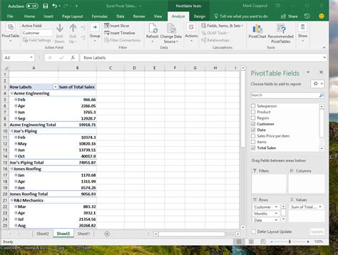 how to create a chart in excel from a pivot table