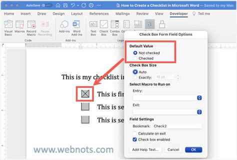 how to create a checklist in word on mac