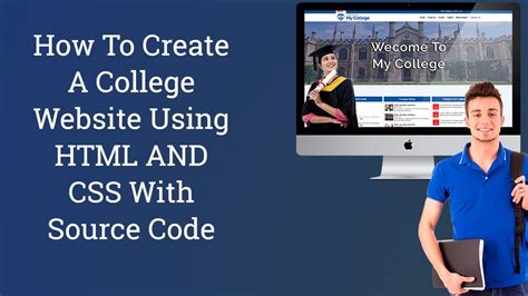 how to create a college website using html and css with source code