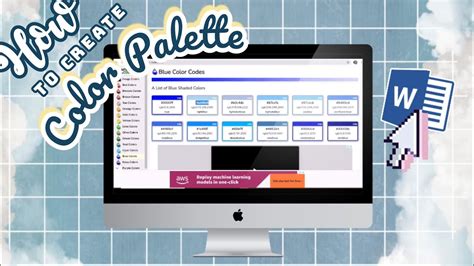 how to create a color palette in word