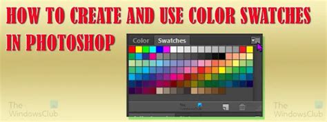 how to create a color swatch in photoshop