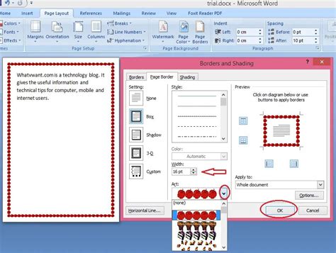 how to create a colored border in word