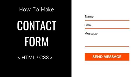 how to create a contact form in html