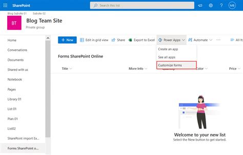 how to create a contact form in sharepoint