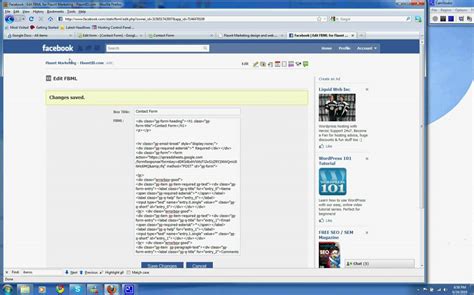 how to create a contact form on facebook page
