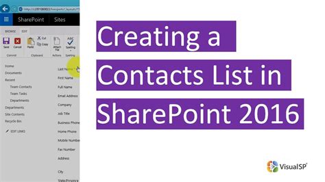 how to create a contact list in sharepoint online
