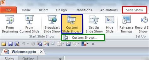 how to create a custom slide show powerpoint