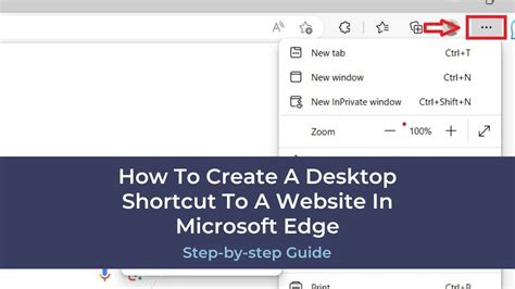 how to create a desktop shortcut to a website in microsoft edge windows 10