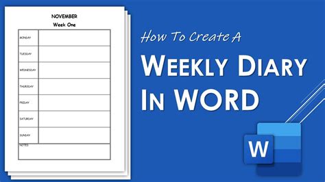 how to create a diary template