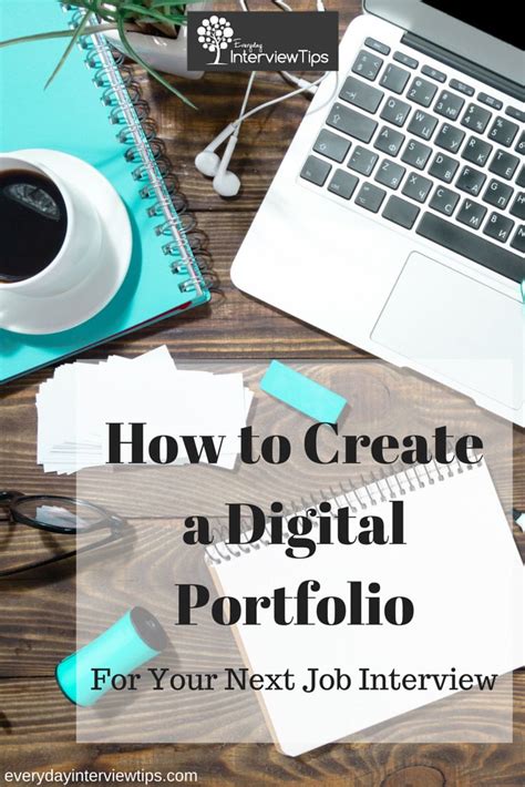 how to create a digital portfolio for an interview
