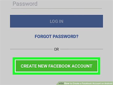 how to create a facebook account on android