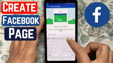 how to create a facebook page on android phone