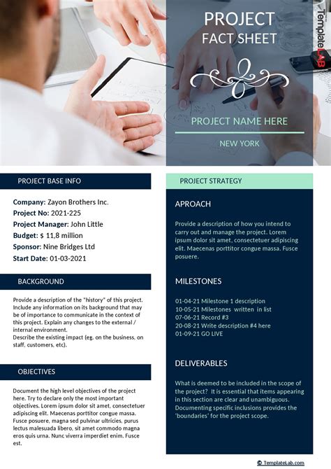 how to create a fact sheet