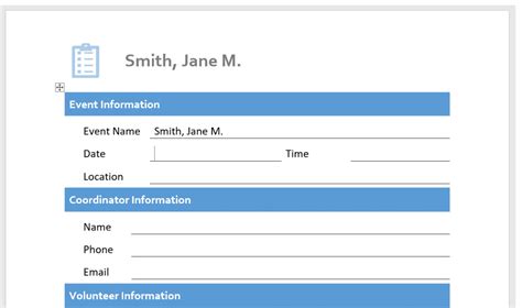 how to create a fillable form in word document