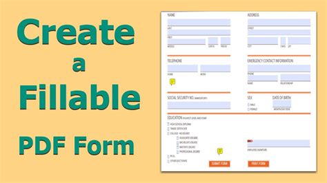 how to create a fillable pdf form