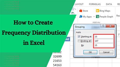 how to create a frequency distribution in excel formula