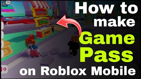 how to create a game pass in roblox on mobile