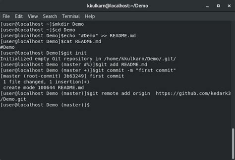 how to create a git repository from terminal